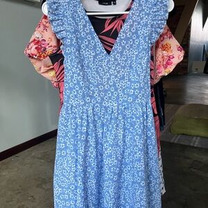 Blue Floral Kids Dress